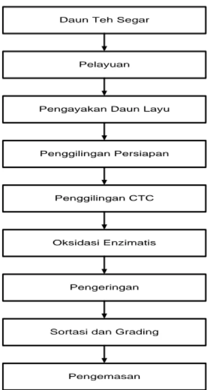 Diagram Proses Pengolahan Teh Hitam CTC
