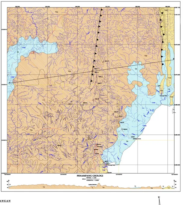 Gambar 3. Peta Geologi dan Sebaran Batubara Daerah Kaimana Papua Barat.