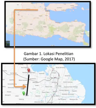 Gambar 1. Lokasi Penelitian   (Sumber: Google Map, 2017) 