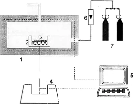 Gambar  1.  Sistematika  Peral~tan  TGA  (Thermal  Gravimetic  Analyzer)