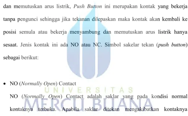 Gambar 2.5 Simbol Normaly Open Contact 
