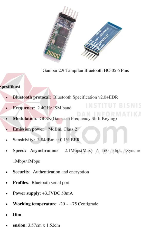 Gambar 2.9 Tampilan Bluetooth HC-05 6 Pins 