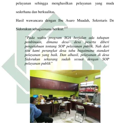 Gambar 12: Ruang pelayanan Desa Sidorukun 