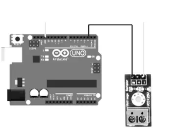 Gambar 9  Hubungan Pin Sensor Tegangan dan Arduino Uno 
