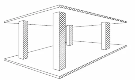 Gambar 2. 3 Ilustrasi sistem struktur Flat Slab