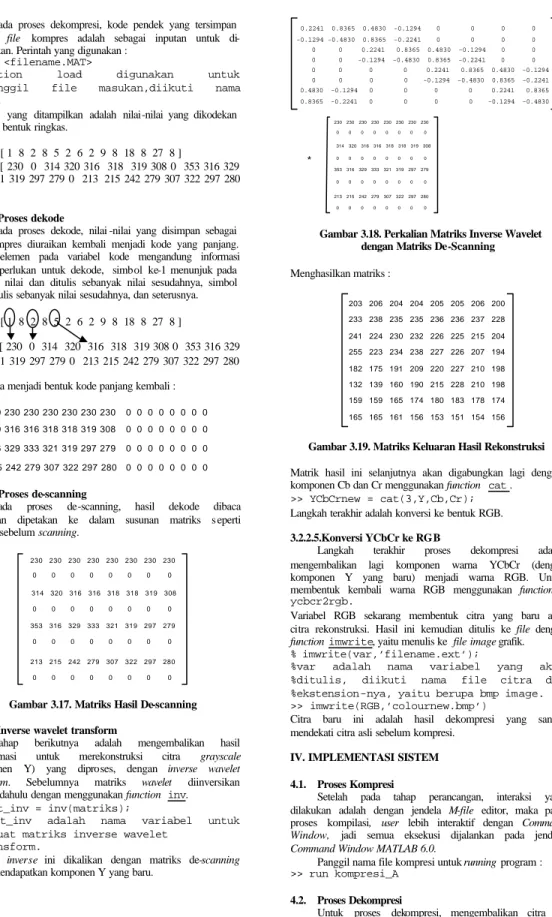 Gambar 3.17. Matriks Hasil De-scanning 