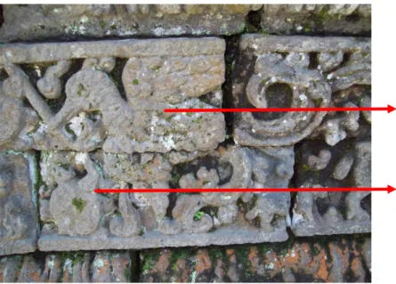 Gambar Tokoh burung dan kura-kura dalam cerita tantri di relief Candi Jago 