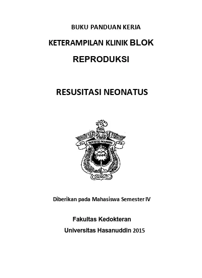 Buku Panduan Kerja Keterampilan Klinik Blok Reproduksi