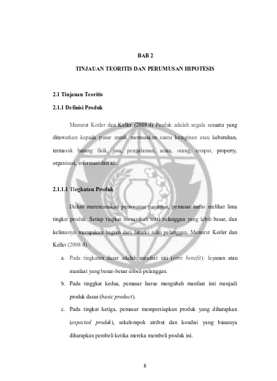 BAB 2 TINJAUAN TEORITIS DAN PERUMUSAN HIPOTESIS