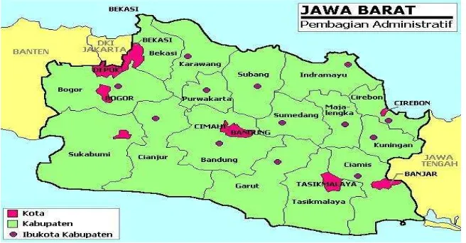 Gambar 4. 5 Peta Daerah Majalengka, Cirebon, Subang, jeung Indramayu 