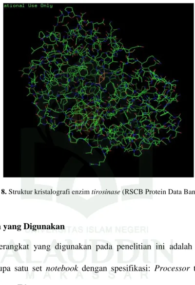 Gambar 8. Struktur kristalografi enzim tirosinase (RSCB Protein Data Bank 1WX4) 