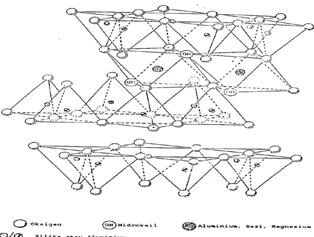Gambar 2.1. Struktur Montmorillonite 