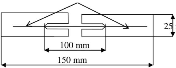 Gambar 3.3 Ukuran uji tarik serat menurut standar ASTM D 3379-75. 