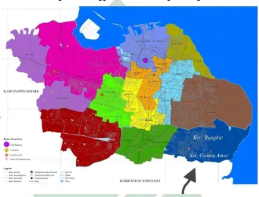 Gambar 3.1 Peta Kota Surabaya- Kecamatan Rungkut & Gunung Anyar 
