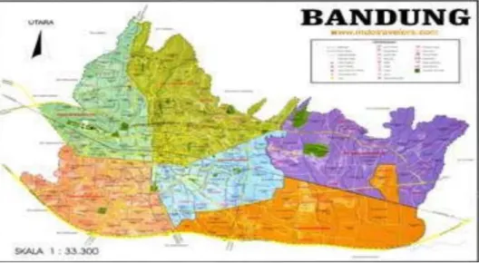 Gambar 3.1  Peta Kota Bandung 