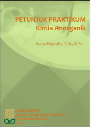 Gambar  3.  Cover  Buku  Petunjuk  Praktikum  Kimia  Anorganik  Semester Ganjil Tahun Akademik 2016-2017 
