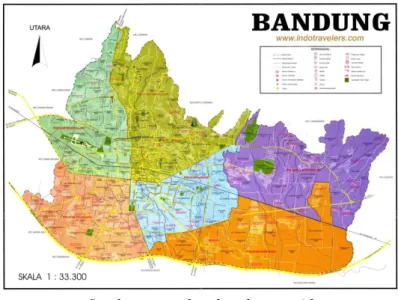 Gambar 3.1  Peta Kota Bandung  