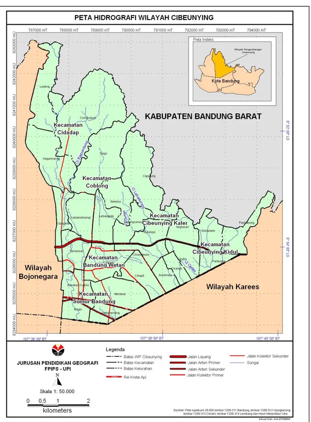 Gambar 4.3 Peta Hidrografi Wilayah Cibeunying 