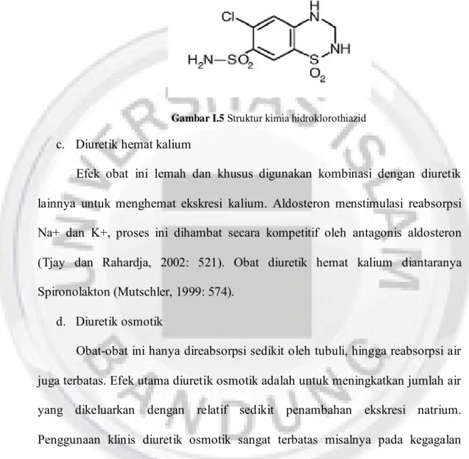 Gambar I.5 Struktur kimia hidroklorothiazid