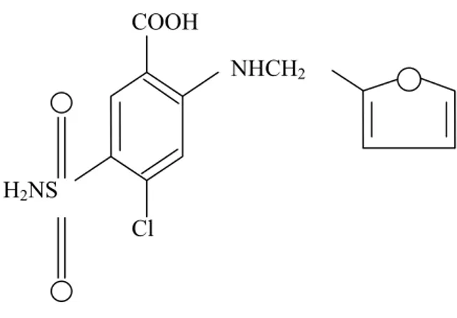 Gambar 2. Struktur Kimia Furosemida 