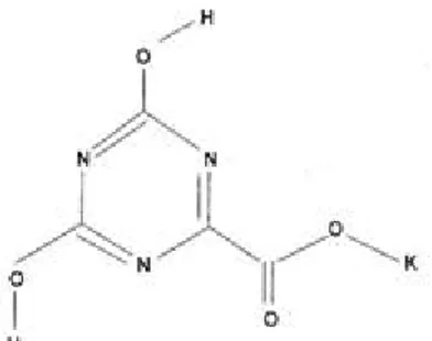 Gambar 5.  Struktur  potassium oxonate ( Anonim, 2009) 