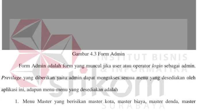 Gambar 4.3 Form Admin 