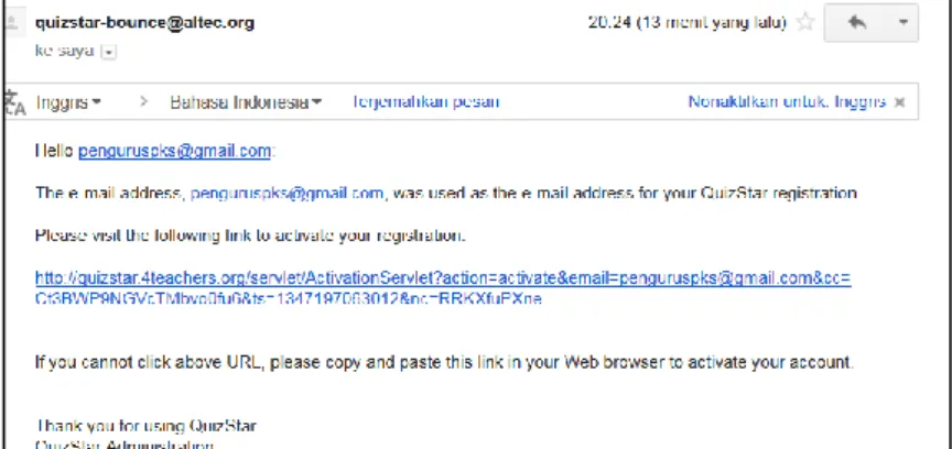 Gambar 4. Email Aktivasi Akun 