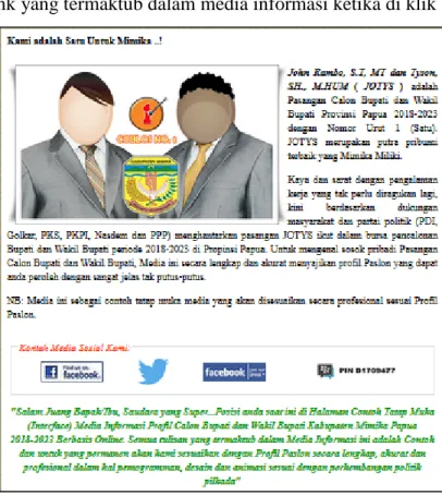 Gambar 3.4 Tampilan Isi Tulisan Teks Media Informasi 