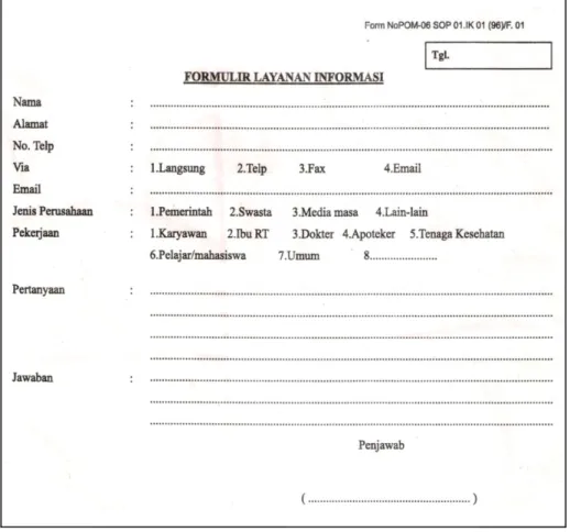 Gambar 4. Formulir Layanan Informasi 