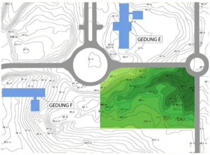 Gambar 3. 2. Peta topografi lahan 