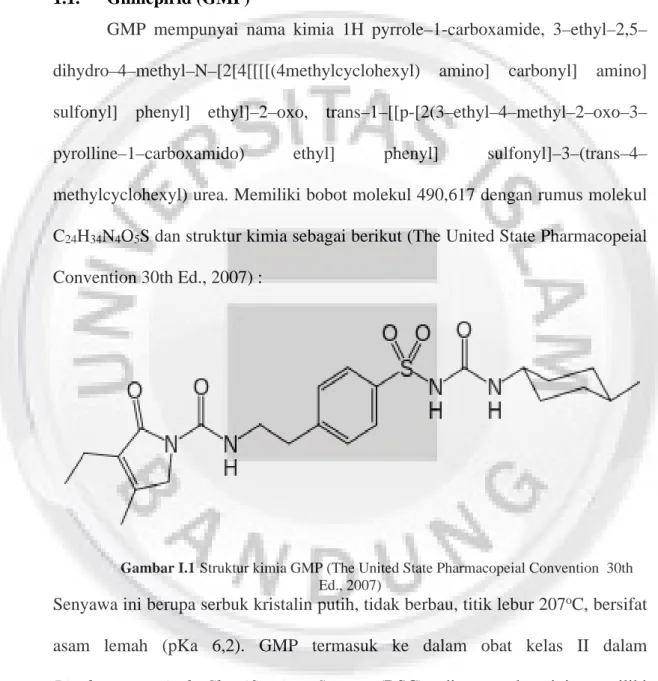 Gambar I.1 Struktur kimia GMP (The United State Pharmacopeial Convention 30th Ed., 2007)