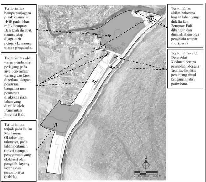 Gambar 4. Perilaku Teritorialitas pada Pemanfaatan Ruang Terbuka Publik Pantai Padang Galak
