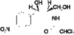 Gambar 4. Struktur kimia Chloramphenicol (Anonim a, 2006) 