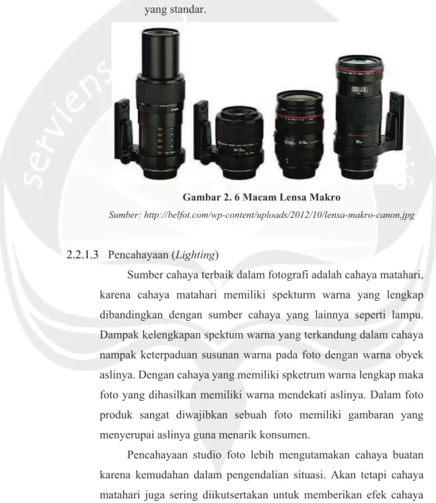 Gambar 2. 6 Macam Lensa Makro 