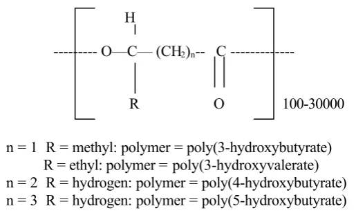 Gambar 1. Struktur Molekul PHA (Randall et al, 2001) 