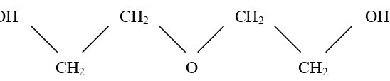 Gambar 2. Struktur Molekul Dietilen Glikol (Merck, 1999). 