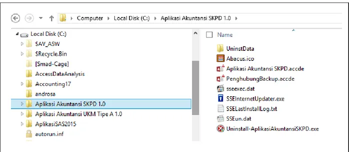 Gambar 3 File-File yang akan Terinstal pada Folder Aplikasi Akuntansi SKPD 