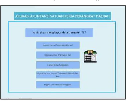 Gambar 10 Form Hapus Data Transaksi/ Anggaran 