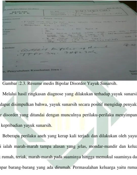 Gambar :2.3. Resume medis Bipolar Disorder Yayuk Sunarsih.  