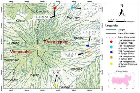 Gambar 1. Peta lokasi penelitian Gunung Sindoro  Figure 1. Map of research site of Mount Sindoro
