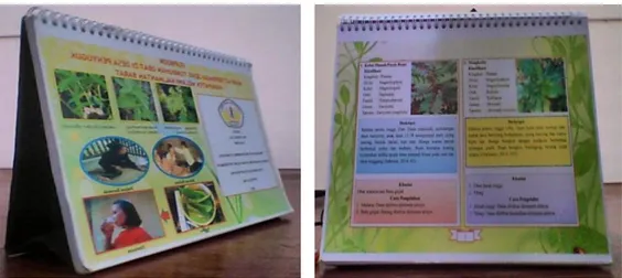 Gambar 1: Media Pembelajaran Flipbook dari Hasil Inventarisasi      Tumbuhan Obat di Desa Penyuguk, Kabupaten Melawi