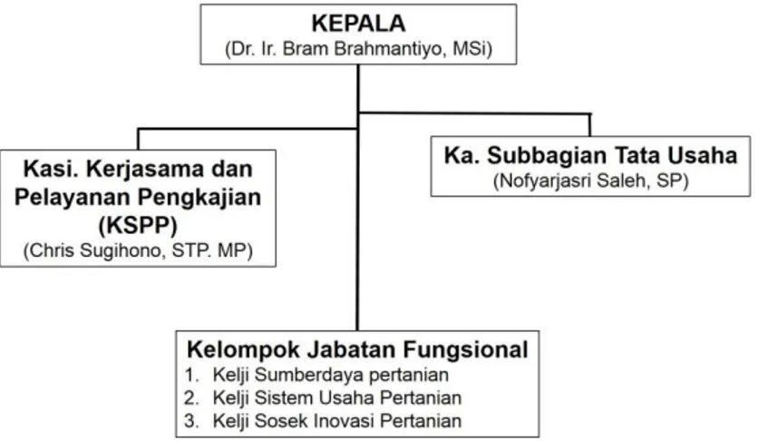 Gambar 2. Struktur Organisasi BPTP Maluku Utara 