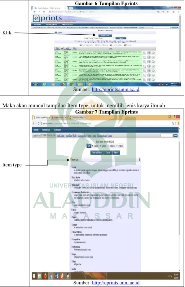 Gambar 6 Tampilan Eprints 