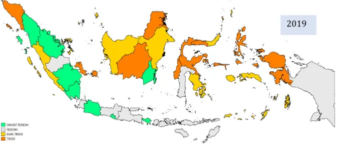 Gambar 5. Angka Kematian Ibu di Indonesia Tahun 2019-2020 