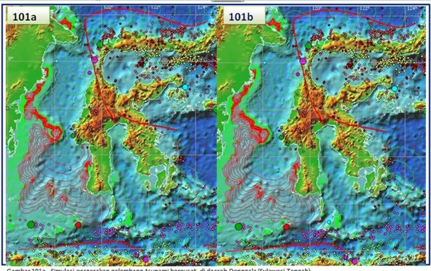 Gambar 4.6  Peta Titik Tsunami di Sekitar Pulau Sulawesi 