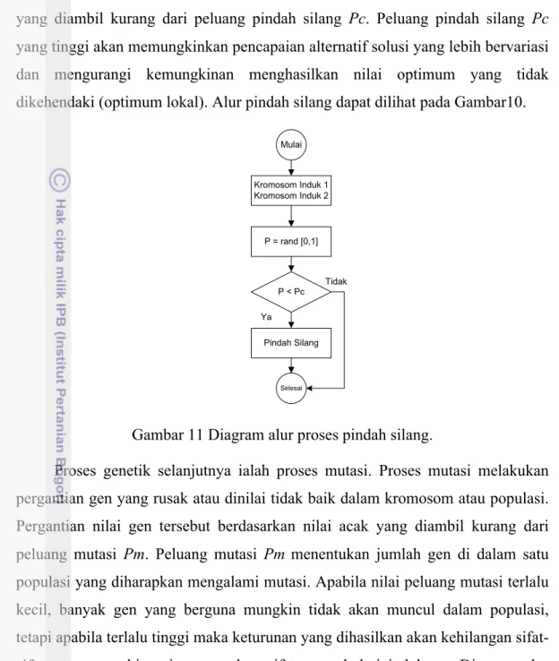 Gambar 11 Diagram alur proses pindah silang. 