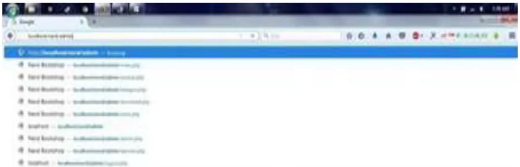 Gambar 5.8 Tampilan Mengisi Url : localhost/nerd/admin  b.  Setelah itu masuk pada menu login admin