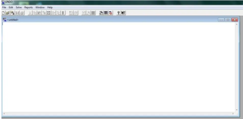 Gambar 2.3 Tampilan Software LINDO  2.2  Penjadwalan 