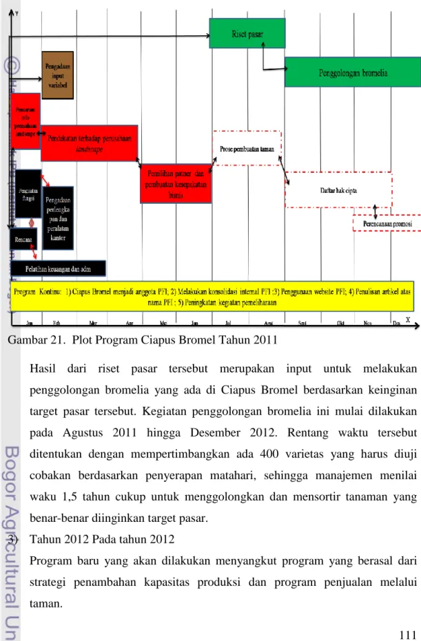 Gambar 21.  Plot Program Ciapus Bromel Tahun 2011 