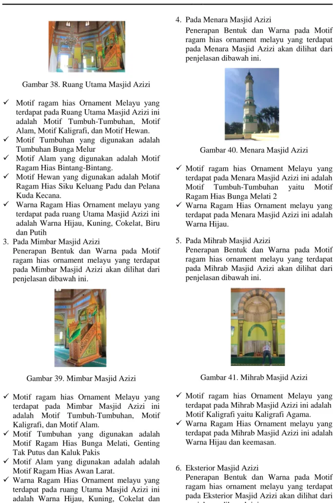 Gambar 38. Ruang Utama Masjid Azizi 
